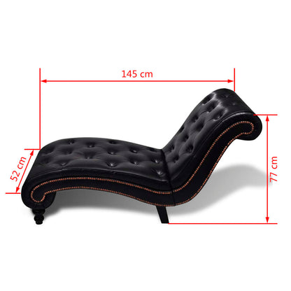 Chaise longue Marron Similicuir - Imagem 6