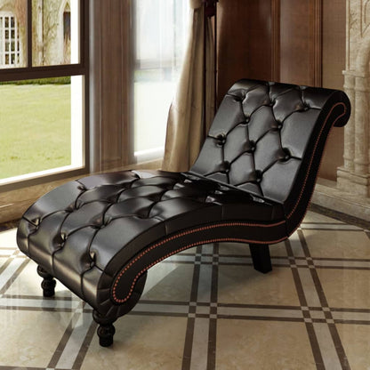 Chaise longue Marron Similicuir - Imagem 1