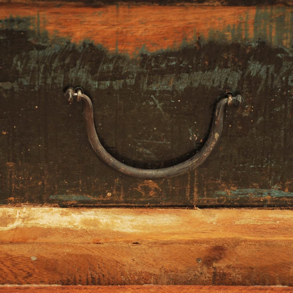 Table basse avec espace de rangement vintage Bois recyclé - Imagem 8