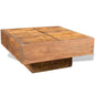 Table basse carrée Marron Bois massif de manguier - Imagem 1