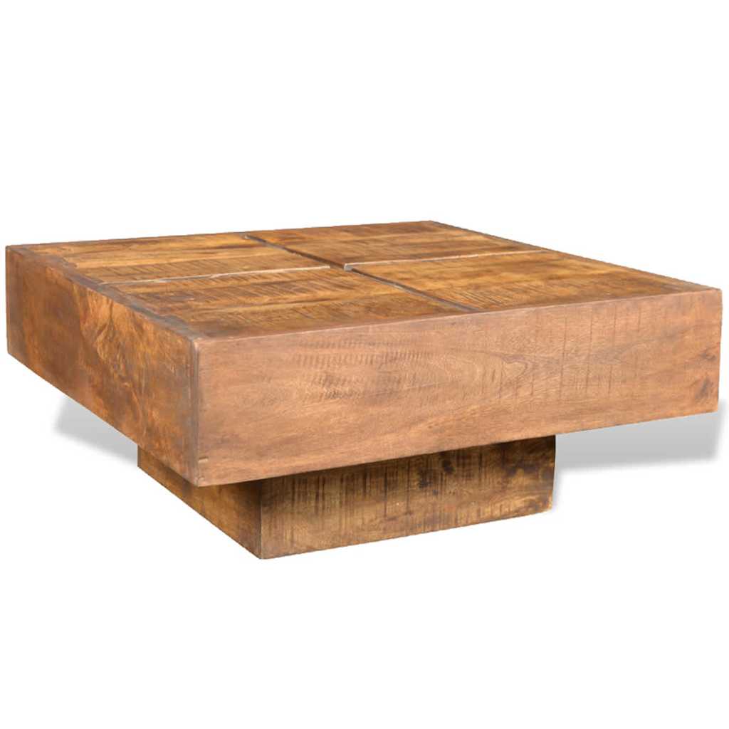 Table basse carrée Marron Bois massif de manguier - Imagem 3