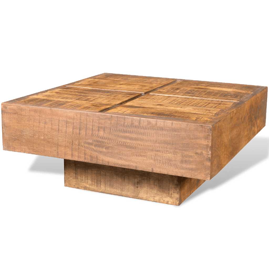 Table basse carrée Marron Bois massif de manguier - Imagem 4