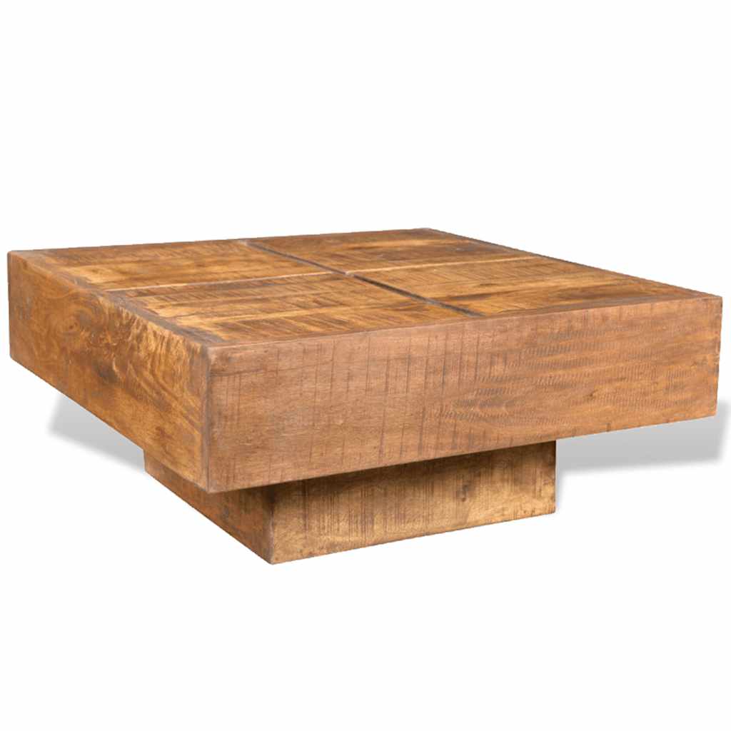 Table basse carrée Marron Bois massif de manguier - Imagem 5
