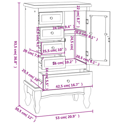 Armoire avec 5 tiroirs et 2 étagères - Imagem 9