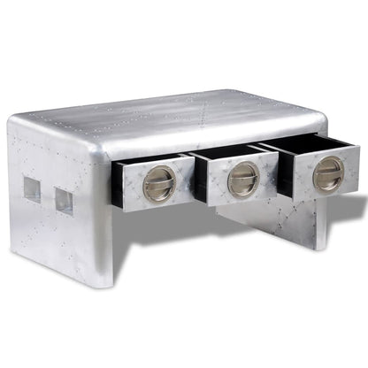 Table basse 3 tiroirs vintage Style d'aviation - Imagem 3