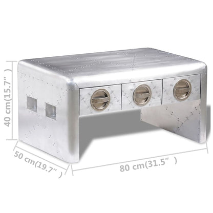 Table basse 3 tiroirs vintage Style d'aviation - Imagem 5