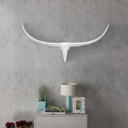 Décoration murale tête de taureau Aluminium Argenté - Imagem 1