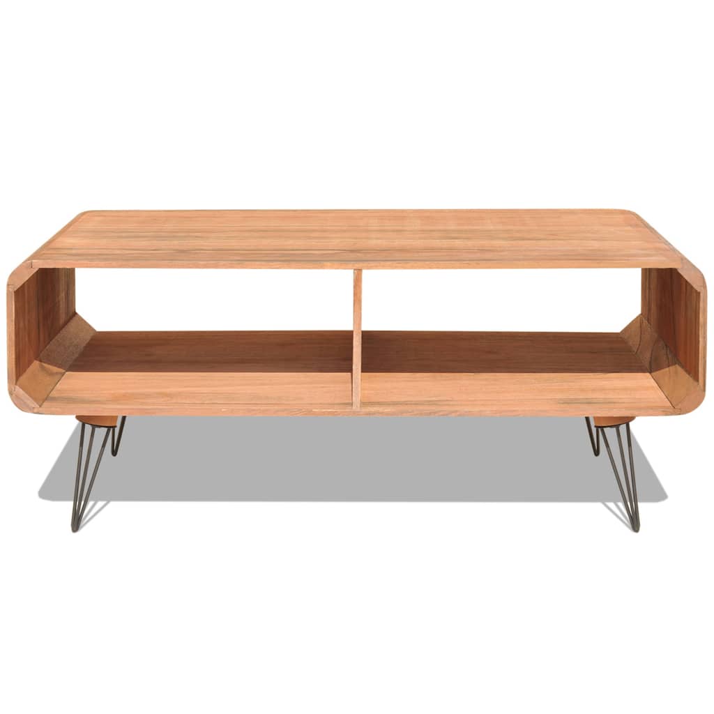 Table basse 90x55,5x38,5 cm Bois solide de Paulownia Marron - Imagem 2