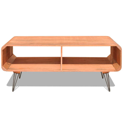 Table basse 90x55,5x38,5 cm Bois solide de Paulownia Marron - Imagem 2