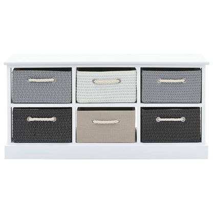 Banc de rangement 6 tiroirs Bois - Imagem 3