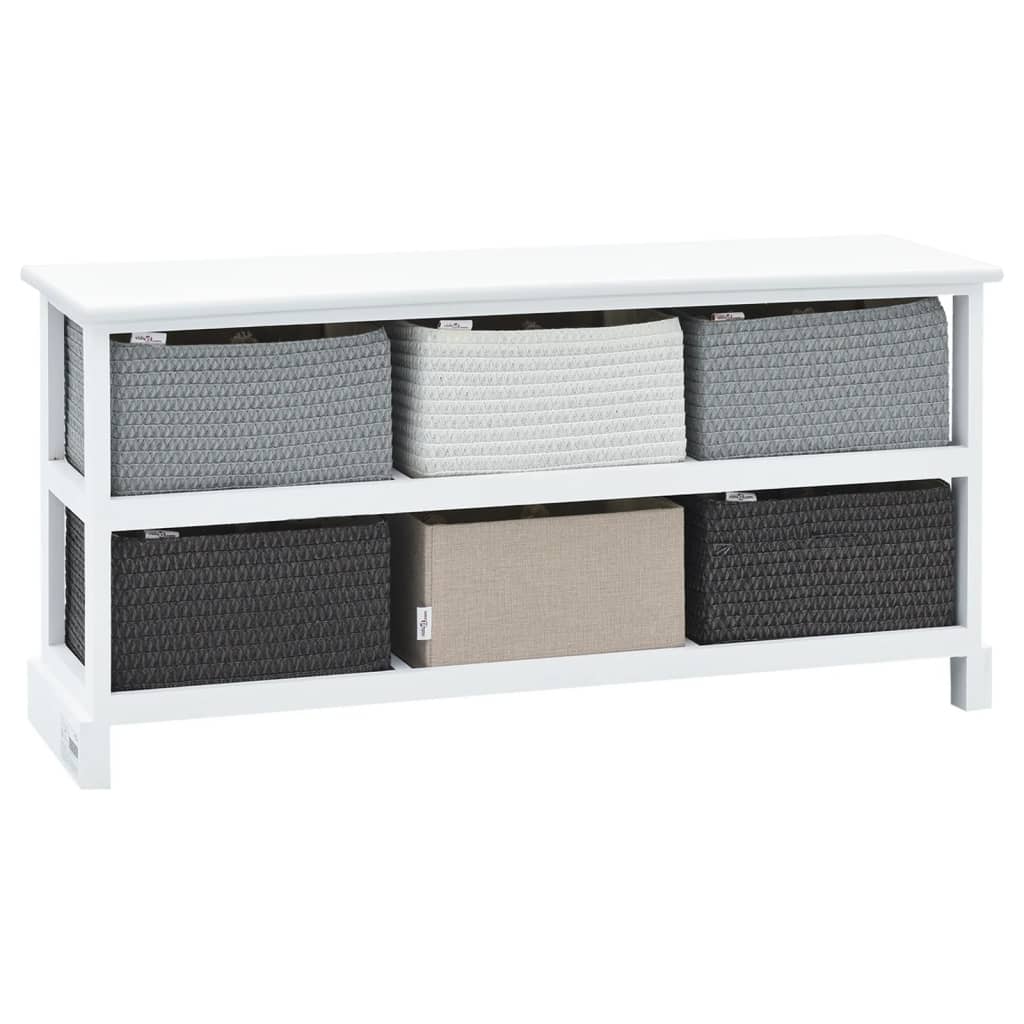 Banc de rangement 6 tiroirs Bois - Imagem 6
