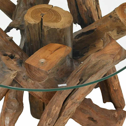 Table basse Bois flottant de teck massif 60 cm - Imagem 4