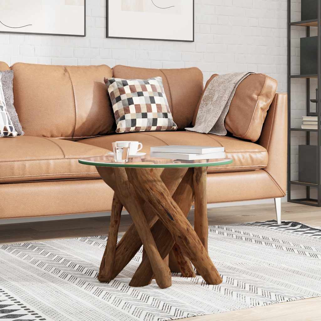 Table basse Bois flottant de teck massif 60 cm - Imagem 1