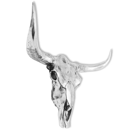 Décoration murale en forme de crâne de taureau Aluminium Argenté - Imagem 5