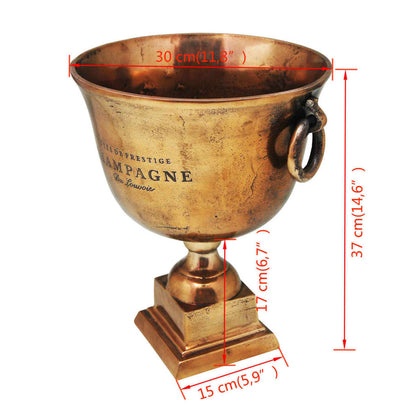 Refroidisseur à champagne Coupe de trophée Cuivre Marron - Imagem 6