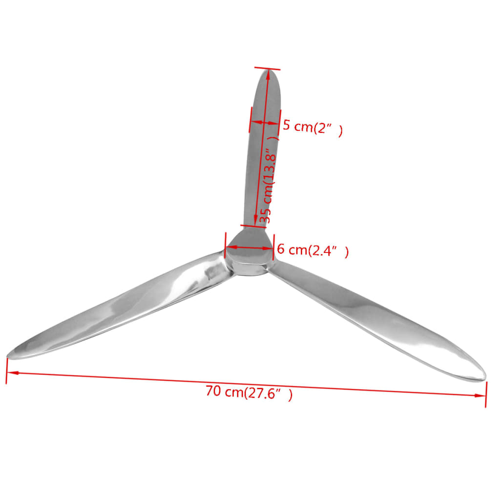 Hélice murale Aluminium Argenté 70 cm - Imagem 5