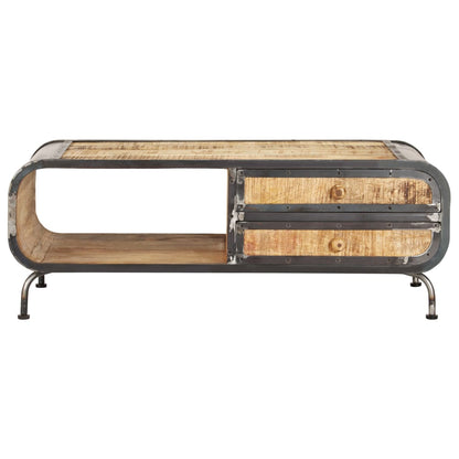 Table basse 100x50x35 cm Bois de manguier massif - Imagem 2
