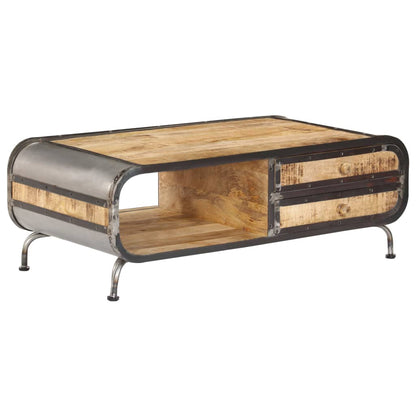 Table basse 100x50x35 cm Bois de manguier massif - Imagem 11