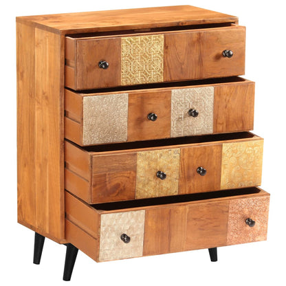 Commode à tiroirs 60x30x75 cm Bois d'acacia massif - Imagem 3