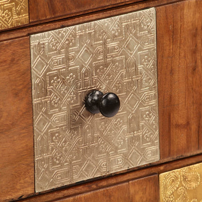 Commode à tiroirs 60x30x75 cm Bois d'acacia massif - Imagem 6