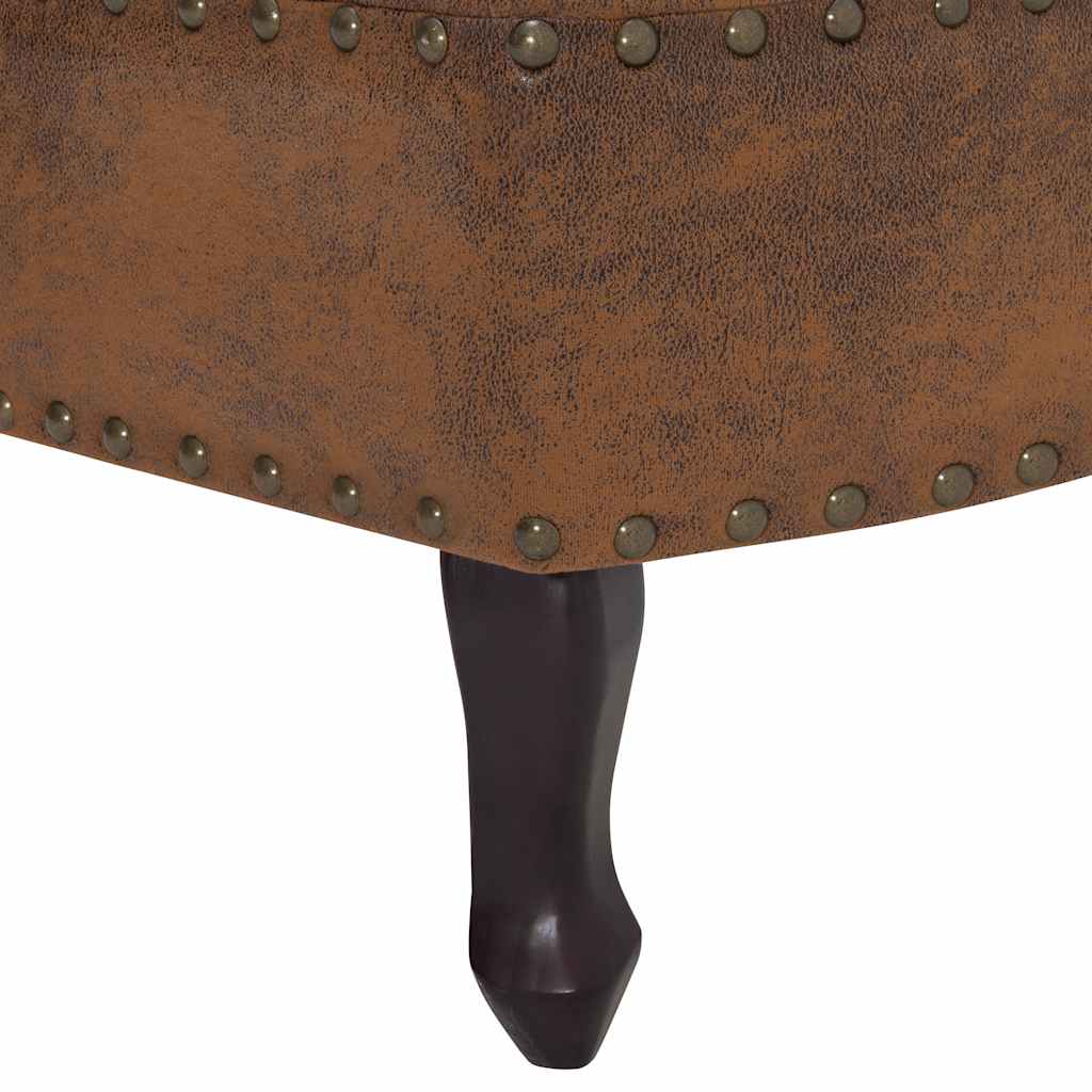 Chaise longue Marron Similicuir daim - Imagem 7