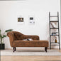 Chaise longue Marron Similicuir daim - Imagem 1