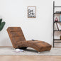 Chaise longue de massage Marron Similicuir daim - Imagem 1
