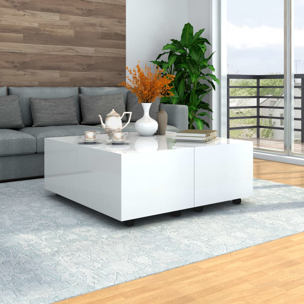 Table basse  brillant 100x100x35 cm - Imagem 1