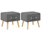Tables de chevet 2 pcs  foncé 40x35x40 cm Tissu - Imagem 1