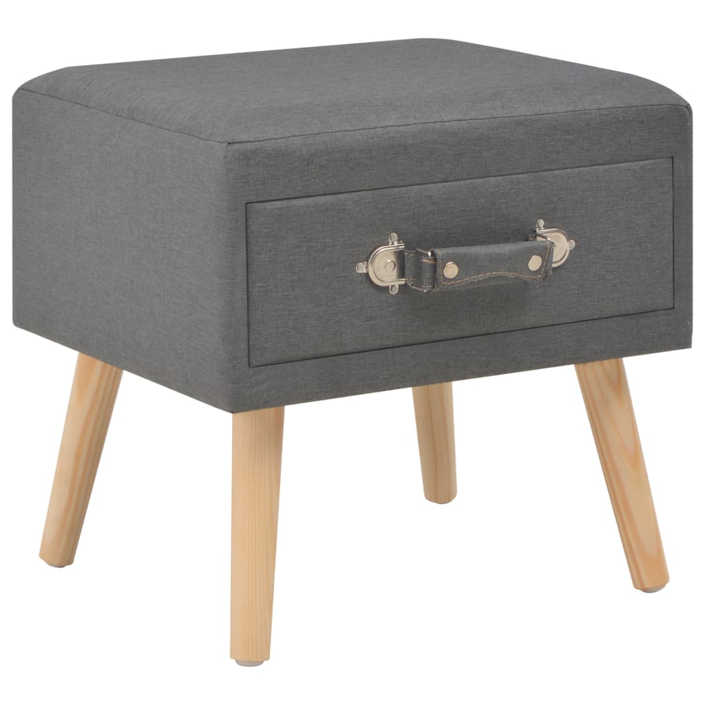 Tables de chevet 2 pcs  foncé 40x35x40 cm Tissu - Imagem 2