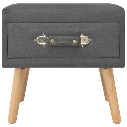 Tables de chevet 2 pcs  foncé 40x35x40 cm Tissu - Imagem 5