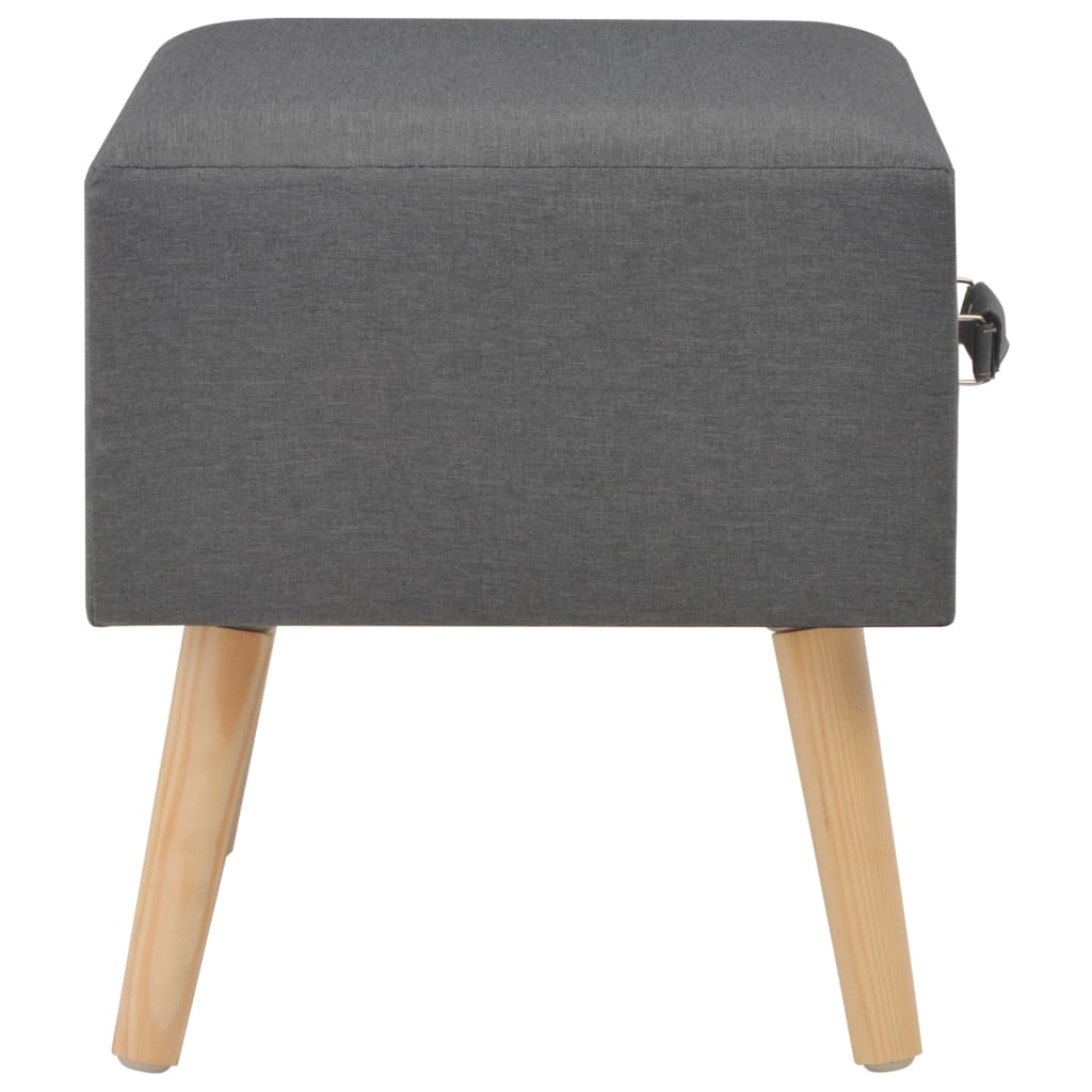 Tables de chevet 2 pcs  foncé 40x35x40 cm Tissu - Imagem 6