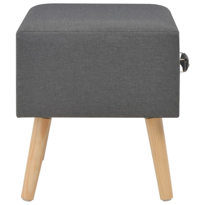 Tables de chevet 2 pcs  foncé 40x35x40 cm Tissu - Imagem 6