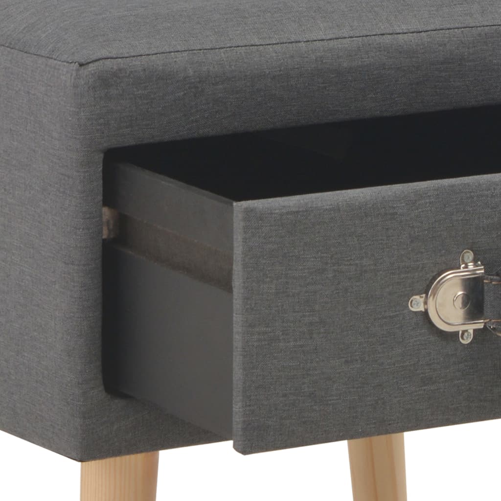 Tables de chevet 2 pcs  foncé 40x35x40 cm Tissu - Imagem 7