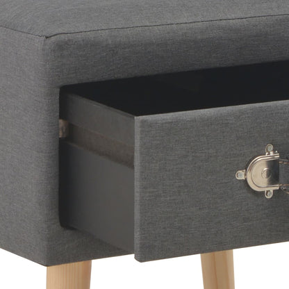 Tables de chevet 2 pcs  foncé 40x35x40 cm Tissu - Imagem 7