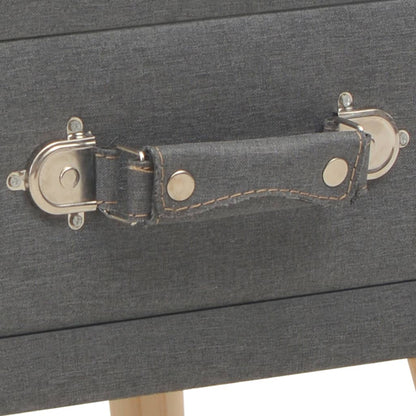 Tables de chevet 2 pcs  foncé 40x35x40 cm Tissu - Imagem 8