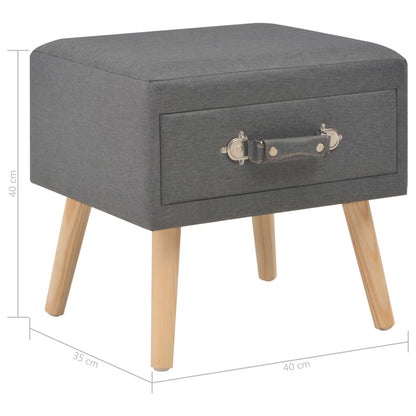 Tables de chevet 2 pcs  foncé 40x35x40 cm Tissu - Imagem 9