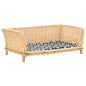Panier pour chiens avec coussin 90x54x35 cm Saule naturel - Imagem 1