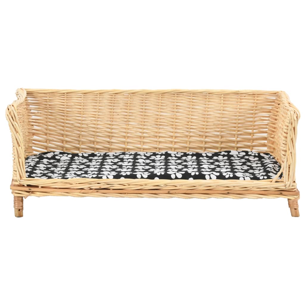 Panier pour chiens avec coussin 90x54x35 cm Saule naturel - Imagem 2
