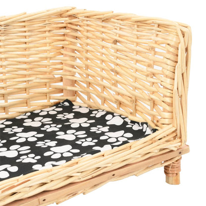 Panier pour chiens avec coussin 90x54x35 cm Saule naturel - Imagem 4