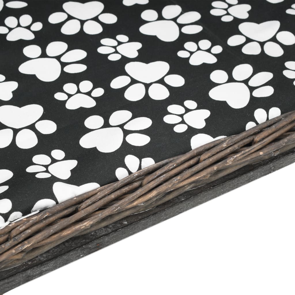 Panier pour chiens avec coussin 90x54x35 cm Saule naturel - Imagem 11