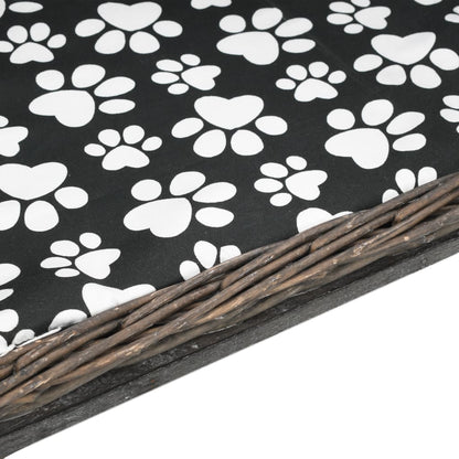 Panier pour chiens avec coussin 90x54x35 cm Saule naturel - Imagem 11