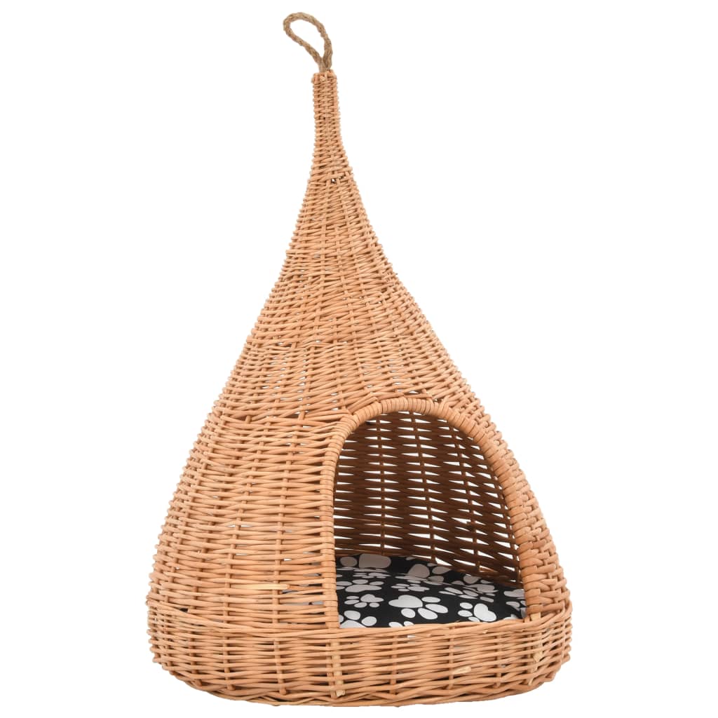 Panier pour chats avec coussin 40x60 cm Saule naturel - Imagem 2