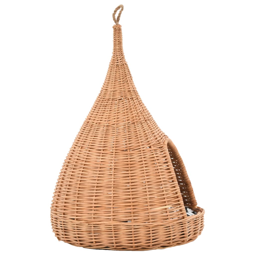 Panier pour chats avec coussin 40x60 cm Saule naturel - Imagem 4