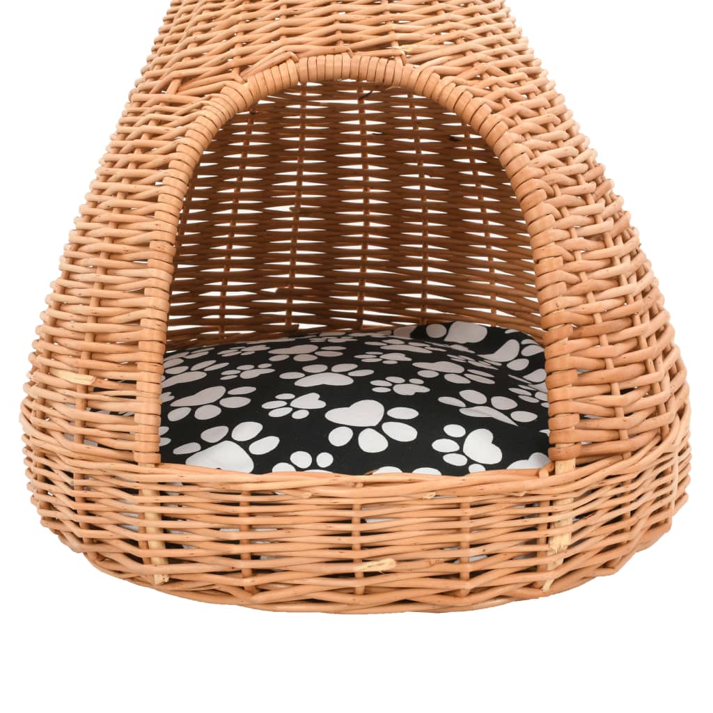Panier pour chats avec coussin 40x60 cm Saule naturel - Imagem 7