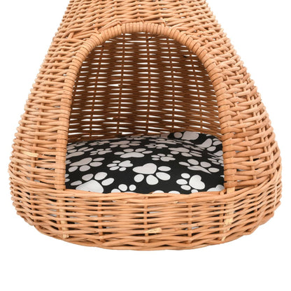 Panier pour chats avec coussin 40x60 cm Saule naturel - Imagem 7