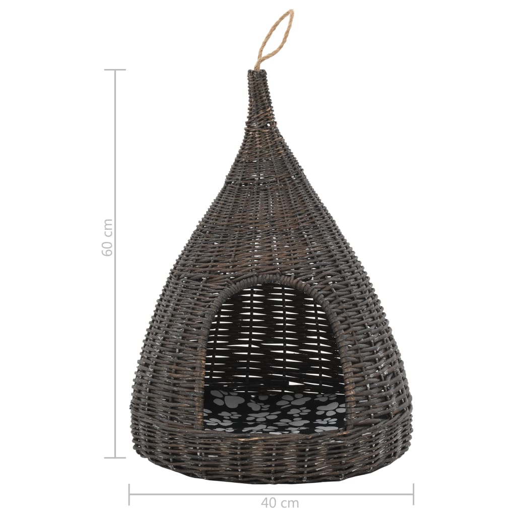 Panier pour chats avec coussin 40x60 cm Saule naturel - Imagem 16