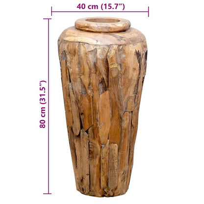 Vase de décoration  Bois de teck solide - Imagem 14