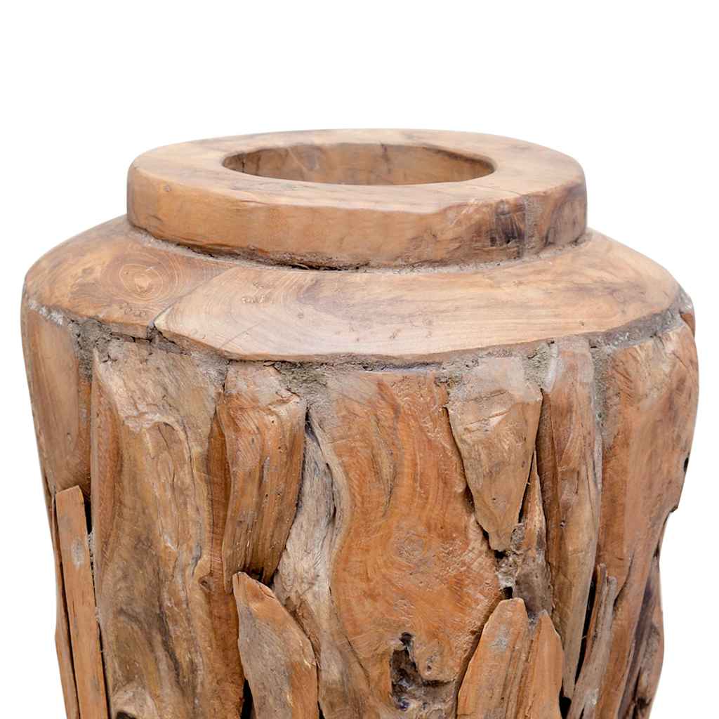 Vase de décoration  Bois de teck solide - Imagem 6