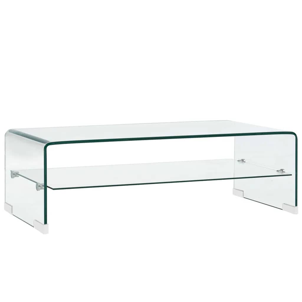 Table basse Clair 98x45x31 cm Verre trempé - Imagem 2